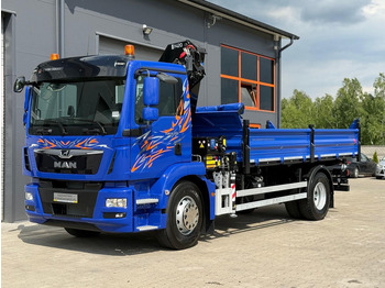 Camion benne MAN MAN TGM TGL TGS 18.250 // E6 // wywrotka + HDS HMF z pilotem //: photos 4