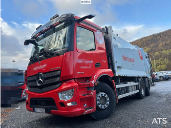 Benne à ordures ménagères Mercedes Actros 2543 6x2 2 – kammers komprimatorbil m/ 2020 JOAB Anaconda twin påbygg: photos 3