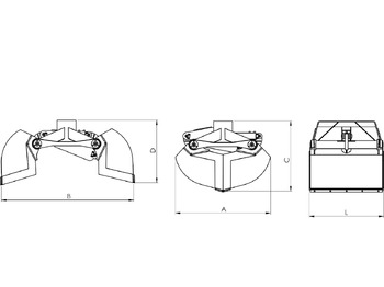 Benne preneuse pour Grue auxiliaire neuf Clamshell bucket for digging BV-M 500: photos 4