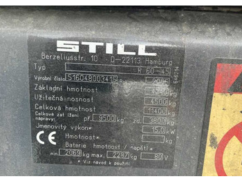 Chariot élévateur électrique Still R60-45: photos 4