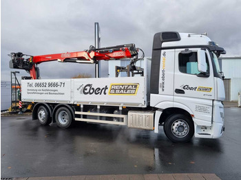 Camion plateau, Camion grue Mercedes-Benz Actros 2745 L 6x2 Baustoffpritsche+Kran Retarder: photos 5