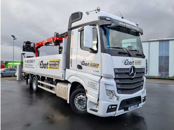 Camion plateau, Camion grue Mercedes-Benz Actros 2745 L 6x2 Baustoffpritsche+Kran Retarder: photos 3