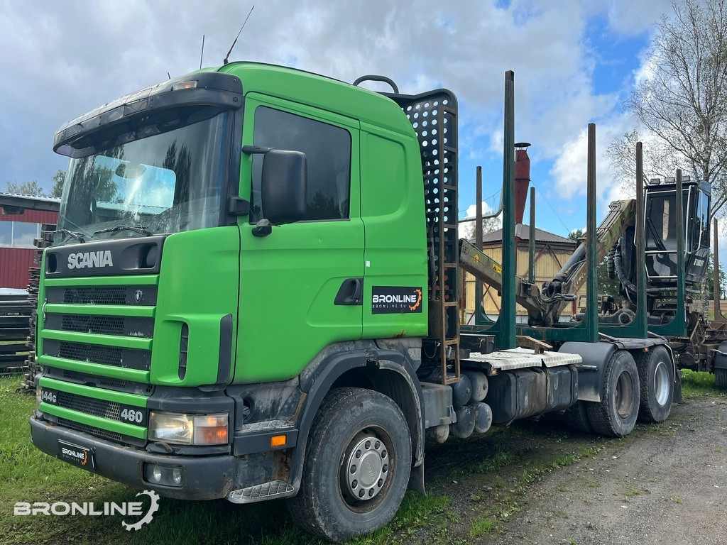 2001 Scania R144 6x4 Loglift + 1997 Närko TP3-RT-280 - Camion grumier, Camion grue: photos 1 2001 Scania R144 6x4 Loglift + 1997 Närko TP3-RT-280 - Camion grumier, Camion grue: photos 1