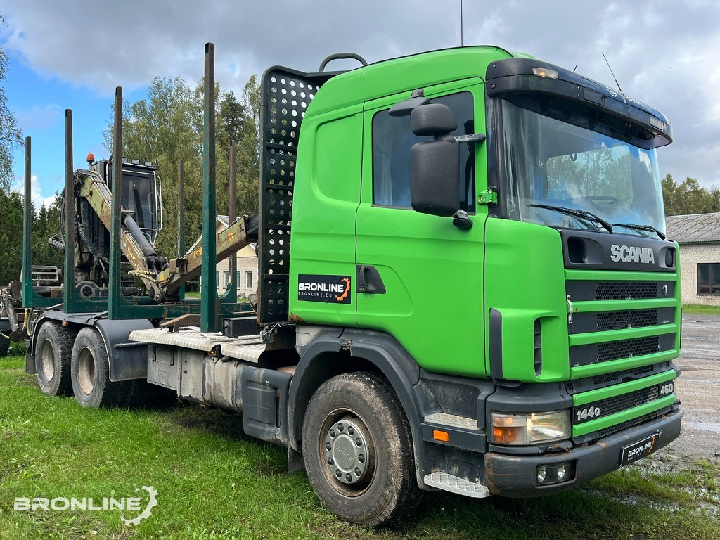 2001 Scania R144 6x4 Loglift + 1997 Närko TP3-RT-280 - Camion grumier, Camion grue: photos 2 2001 Scania R144 6x4 Loglift + 1997 Närko TP3-RT-280 - Camion grumier, Camion grue: photos 2