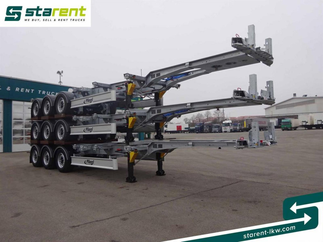 Fliegl Containerchassis ADR 1x20/2x20/1x30/1x40/1x45 - Semi-remorque châssis: photos 3 Fliegl Containerchassis ADR 1x20/2x20/1x30/1x40/1x45 - Semi-remorque châssis: photos 3