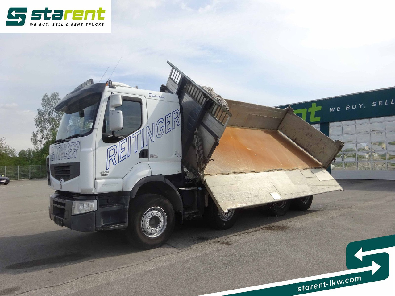 Renault Premium 450 DXi, 8x4, 3 Seitenkipper, Standklima - Camion benne: photos 1 Renault Premium 450 DXi, 8x4, 3 Seitenkipper, Standklima - Camion benne: photos 1