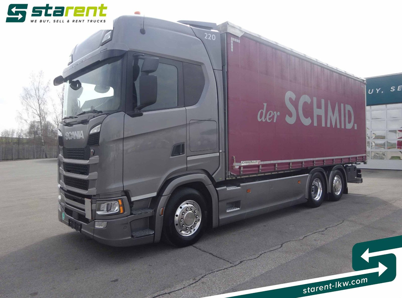 Scania S500 Planen Aufbau Schwarzmüller 6x2, Standklima - Camion à rideaux coulissants: photos 1 Scania S500 Planen Aufbau Schwarzmüller 6x2, Standklima - Camion à rideaux coulissants: photos 1