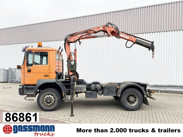 MAN 18.255 MAK 4x4 BB, Kran Atlas AK 85.1 A1 - Camion benne, Camion grue: photos 1 MAN 18.255 MAK 4x4 BB, Kran Atlas AK 85.1 A1 - Camion benne, Camion grue: photos 1