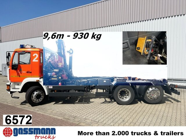 MAN 25/18.284 6x2-4 LL,Kran HMF 1113 K3, Funk, - Camion ampliroll, Camion grue: photos 1 MAN 25/18.284 6x2-4 LL,Kran HMF 1113 K3, Funk, - Camion ampliroll, Camion grue: photos 1