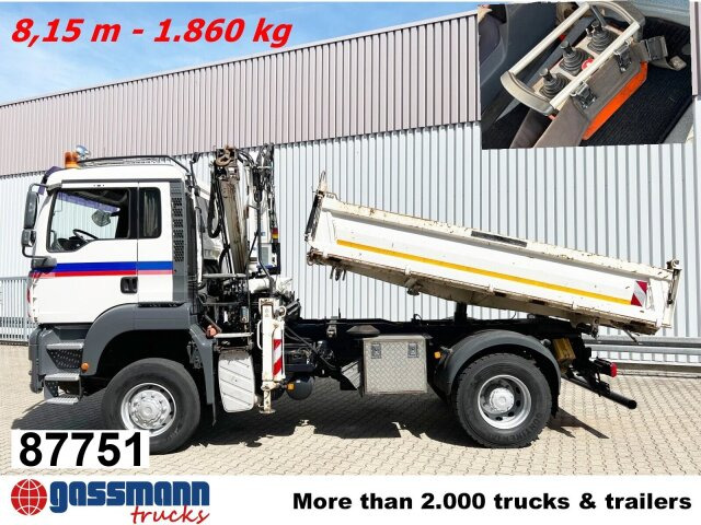 MAN TGA 18.440 4x4 BB mit Kran Atlas AK 165.2E, Funk - Camion benne, Camion grue: photos 1 MAN TGA 18.440 4x4 BB mit Kran Atlas AK 165.2E, Funk - Camion benne, Camion grue: photos 1