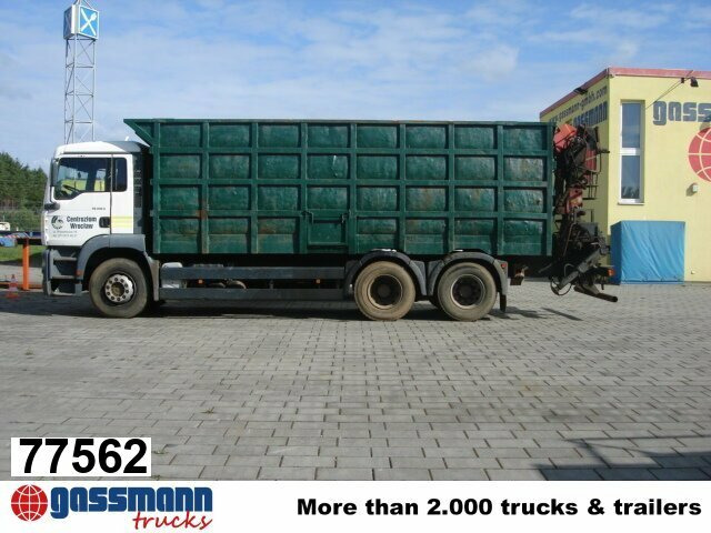 MAN TGA 26.413 BB 6x4 mit Heckkran Jonsered 1020 - Camion benne: photos 1 MAN TGA 26.413 BB 6x4 mit Heckkran Jonsered 1020 - Camion benne: photos 1