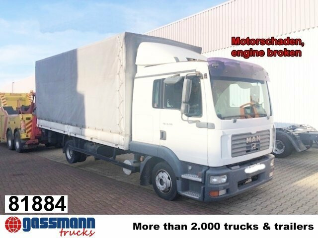 MAN TGL 8.210 BL 4x2 mit LBW, Motorschaden! - Camion plateau: photos 1 MAN TGL 8.210 BL 4x2 mit LBW, Motorschaden! - Camion plateau: photos 1