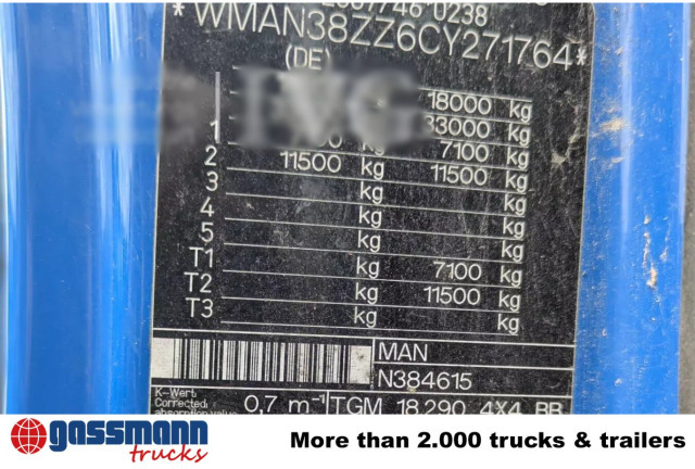 MAN TGM 18.290 4X4 BB, EEV, Heckkran Atlas AK - Camion benne, Camion grue: photos 2 MAN TGM 18.290 4X4 BB, EEV, Heckkran Atlas AK - Camion benne, Camion grue: photos 2