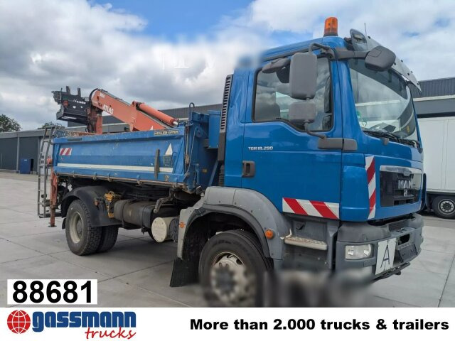 MAN TGM 18.290 4X4 BB, EEV, Heckkran Atlas AK - Camion benne, Camion grue: photos 1 MAN TGM 18.290 4X4 BB, EEV, Heckkran Atlas AK - Camion benne, Camion grue: photos 1