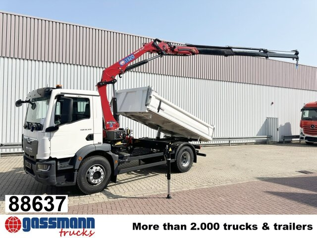 MAN TGM 18.320 4x2, Kran HMF 1320 K3, Funk - Camion benne, Camion grue: photos 1 MAN TGM 18.320 4x2, Kran HMF 1320 K3, Funk - Camion benne, Camion grue: photos 1