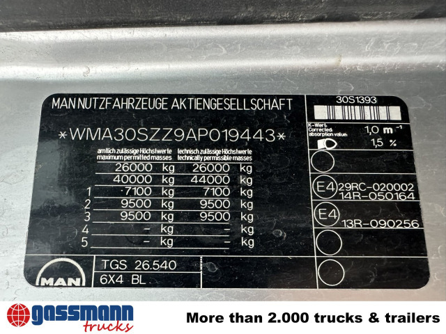 MAN TGS 26.540 6x4 BL, Bordmatik, Retarder, Meiller - Camion benne: photos 5 MAN TGS 26.540 6x4 BL, Bordmatik, Retarder, Meiller - Camion benne: photos 5