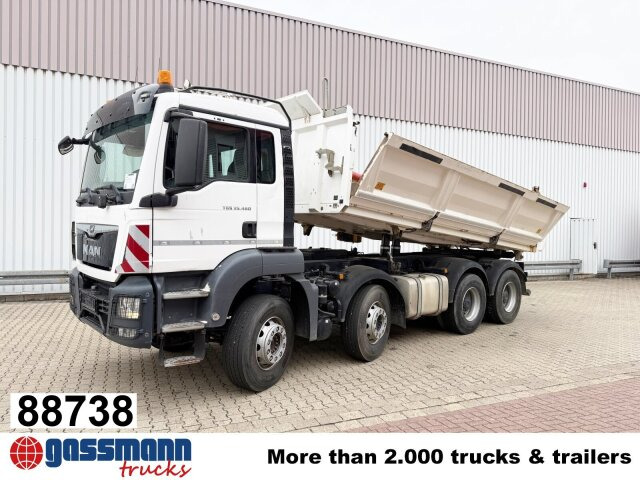 MAN TGS 35.460 8X4 BB, Meiller Bordmatik, Rollplane, - Camion benne: photos 1 MAN TGS 35.460 8X4 BB, Meiller Bordmatik, Rollplane, - Camion benne: photos 1