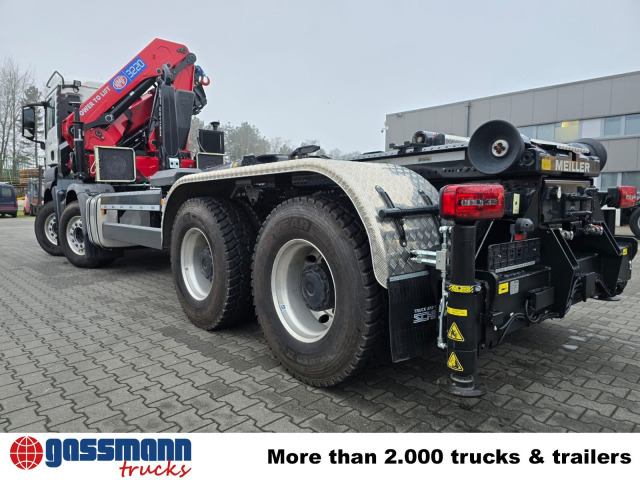 MAN TGS 35.480 8X4 BL, Intarder, Kran HMF 3220-K6, - Camion ampliroll, Camion grue: photos 4 MAN TGS 35.480 8X4 BL, Intarder, Kran HMF 3220-K6, - Camion ampliroll, Camion grue: photos 4