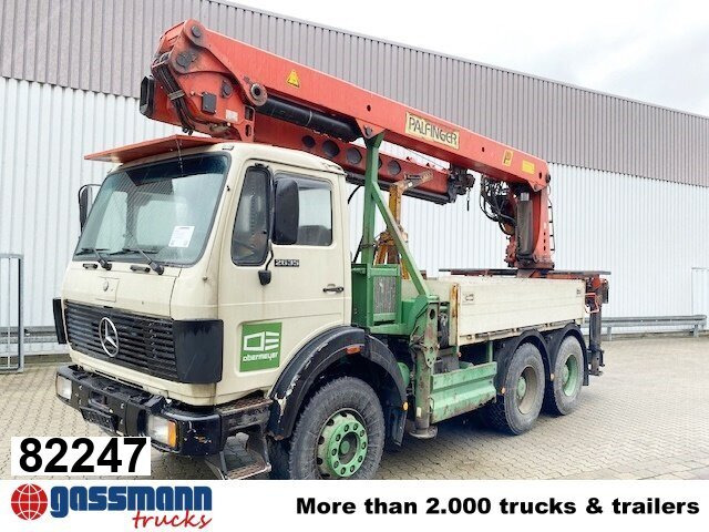 Mercedes-Benz 2635 6x4, V8, Heckkran Palfinger PK 28000, Funk, - Camion plateau, Camion grue: photos 1 Mercedes-Benz 2635 6x4, V8, Heckkran Palfinger PK 28000, Funk, - Camion plateau, Camion grue: photos 1