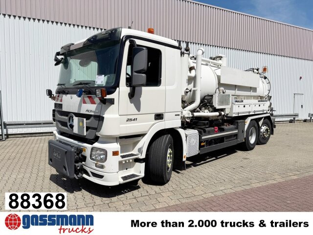 Mercedes-Benz Actros 2541 L 6x2, Müller Saug-/Spülwagen ca. - Balayeuse de voirie: photos 1 Mercedes-Benz Actros 2541 L 6x2, Müller Saug-/Spülwagen ca. - Balayeuse de voirie: photos 1