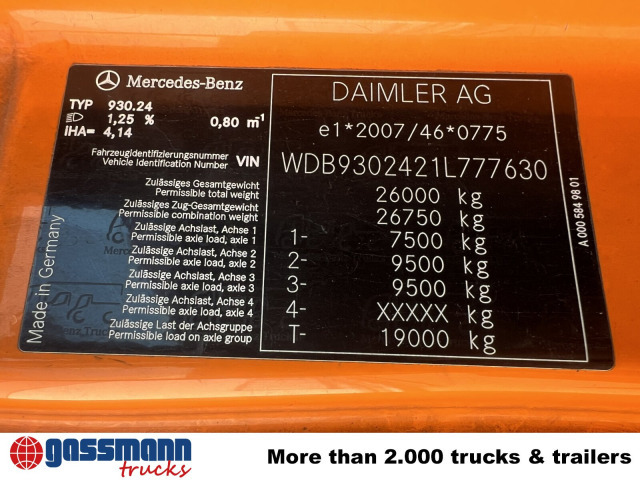 Mercedes-Benz Actros 2641/48 L 6x4, Seilabroller, Haller - Benne à ordures ménagères: photos 3 Mercedes-Benz Actros 2641/48 L 6x4, Seilabroller, Haller - Benne à ordures ménagères: photos 3