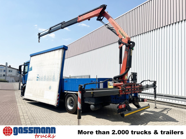 Camion plateau, Camion grue Mercedes-Benz Antos 1836 L 4x2, Glastransporter, Heckkran: photos 11