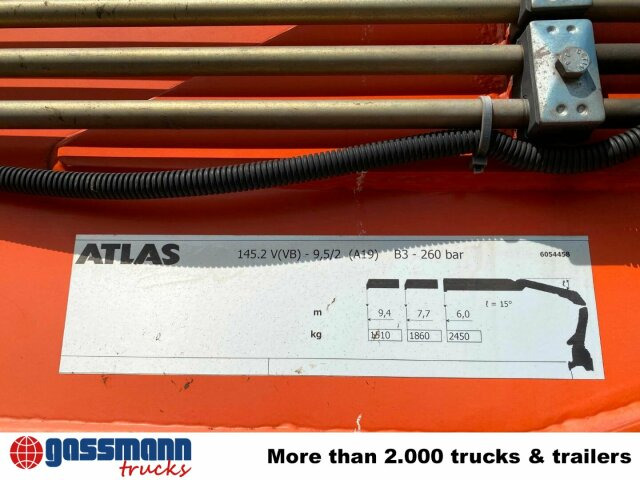 Mercedes-Benz Arocs 2545 L/6x2/4, Atlas Kran, 145.2-A19 VB, - Camion plateau, Camion grue: photos 3 Mercedes-Benz Arocs 2545 L/6x2/4, Atlas Kran, 145.2-A19 VB, - Camion plateau, Camion grue: photos 3