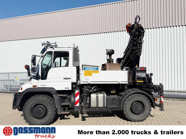 Unimog U400 4x4, Frontzapfwelle, Heckkran Hiab XS - Camion plateau, Camion grue: photos 4 Unimog U400 4x4, Frontzapfwelle, Heckkran Hiab XS - Camion plateau, Camion grue: photos 4