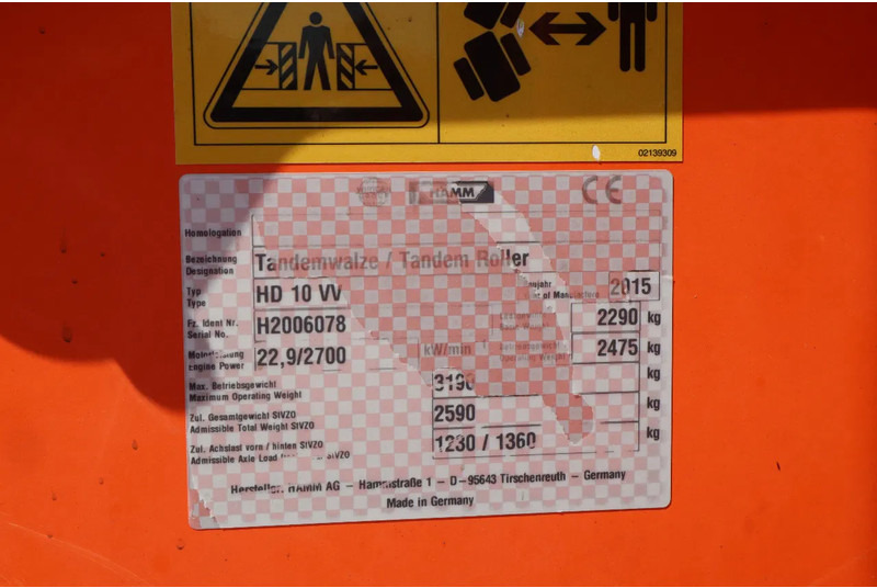 Compacteur Hamm HD 10 VV | LOW HOURS | GOOD CONDITION: photos 19
