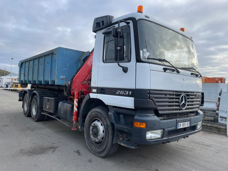 Mercedes Actros 2631 - Camion ampliroll, Camion grue: photos 1 Mercedes Actros 2631 - Camion ampliroll, Camion grue: photos 1
