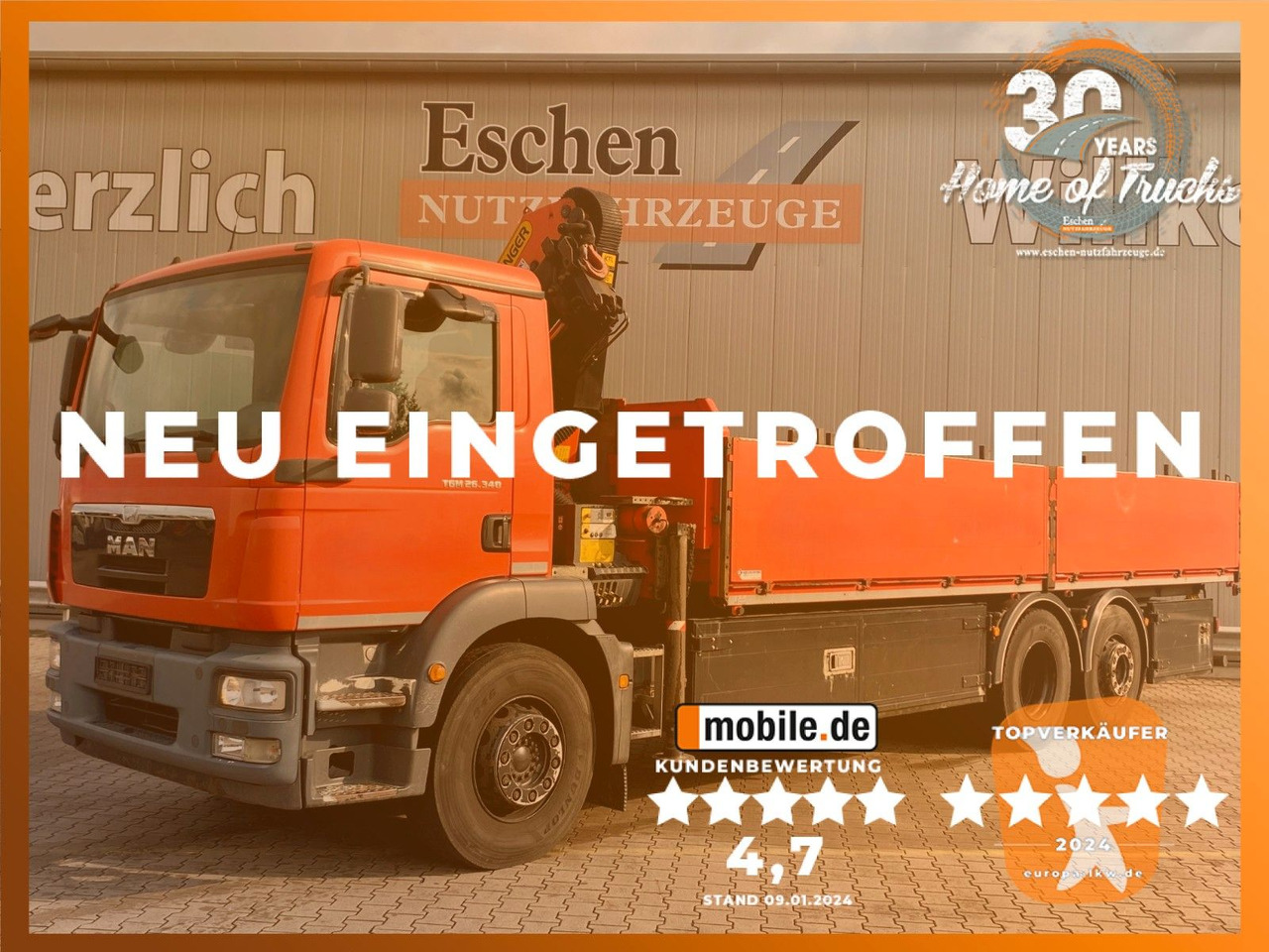 MAN TGM 26.340 6x2-4 LL | PK14002*Funk*Klima*1.Hand - Camion plateau, Camion grue: photos 1 MAN TGM 26.340 6x2-4 LL | PK14002*Funk*Klima*1.Hand - Camion plateau, Camion grue: photos 1