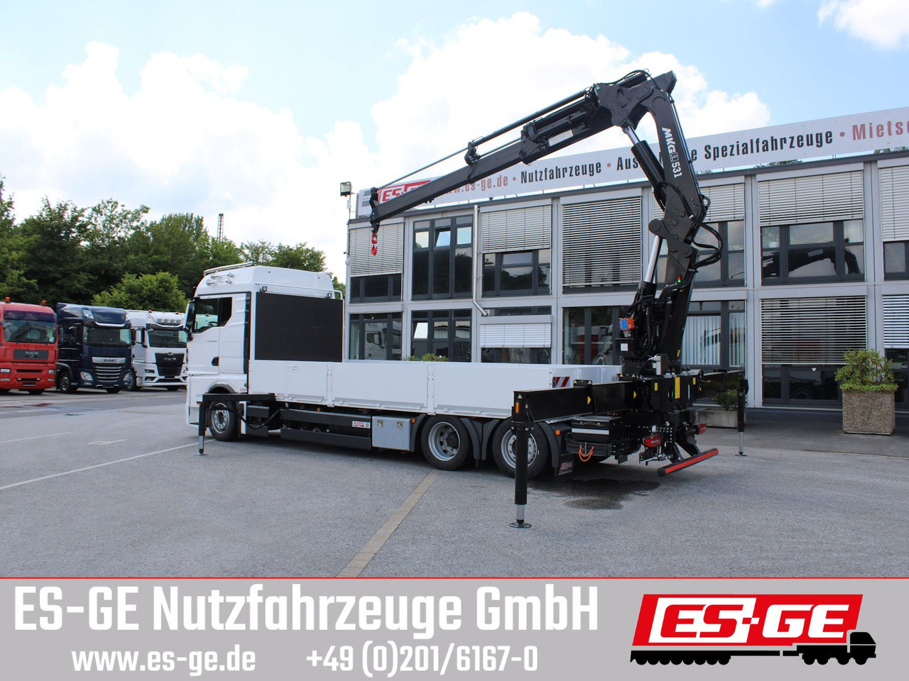 MAN TGX 26.480 6x2-4 LL CH mit MKG HLK531 a5 - Camion plateau, Camion grue: photos 2 MAN TGX 26.480 6x2-4 LL CH mit MKG HLK531 a5 - Camion plateau, Camion grue: photos 2