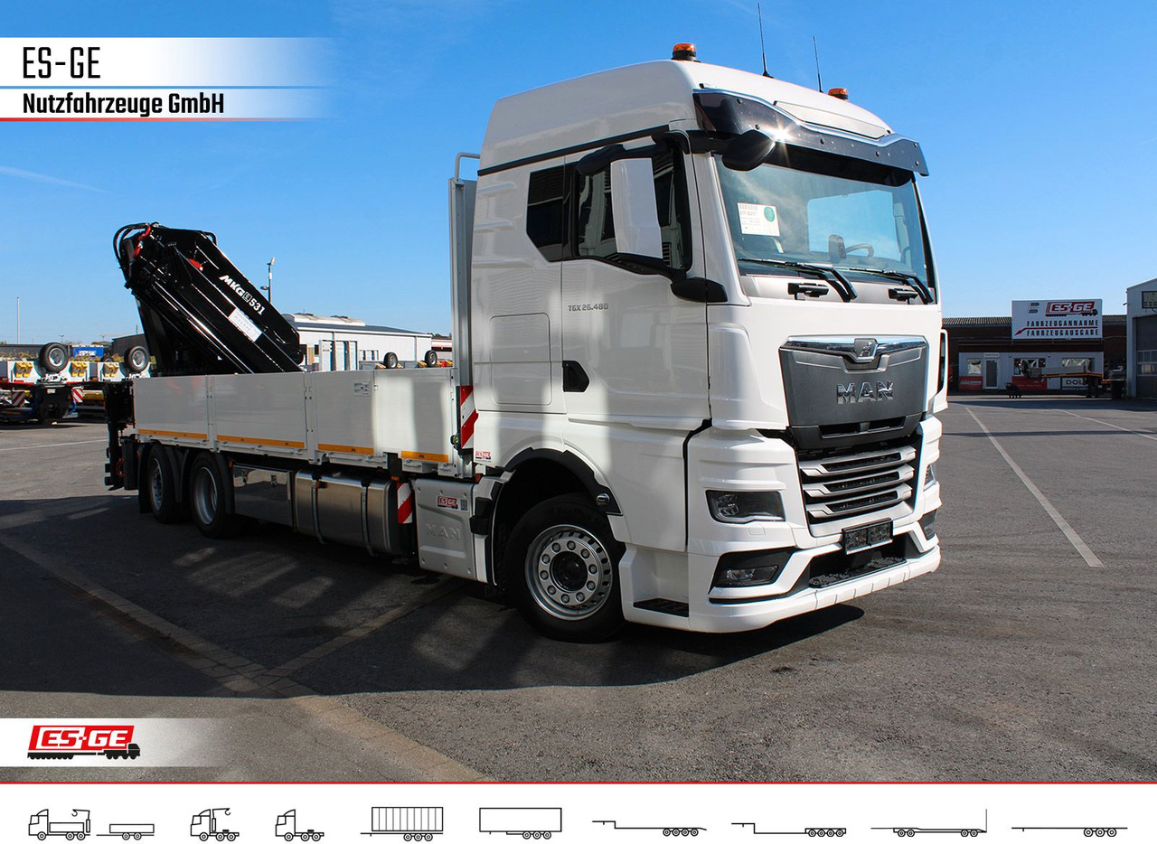 MAN TGX 26.480 6x2-4 LL, MKG-Ladekran HLK531 a5 - Camion plateau, Camion grue: photos 3 MAN TGX 26.480 6x2-4 LL, MKG-Ladekran HLK531 a5 - Camion plateau, Camion grue: photos 3