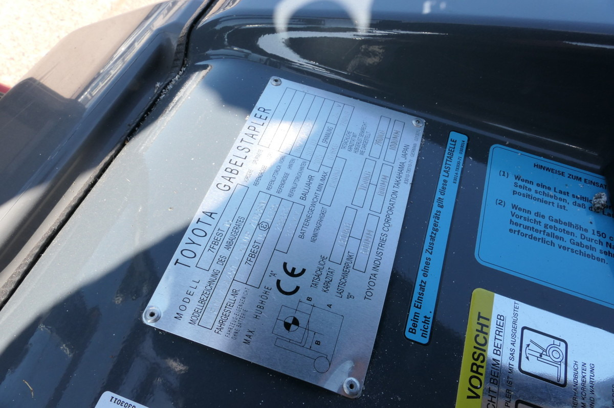Chariot élévateur électrique TOYOTA 7FBEST 15 Elektro 3-Rad: photos 10