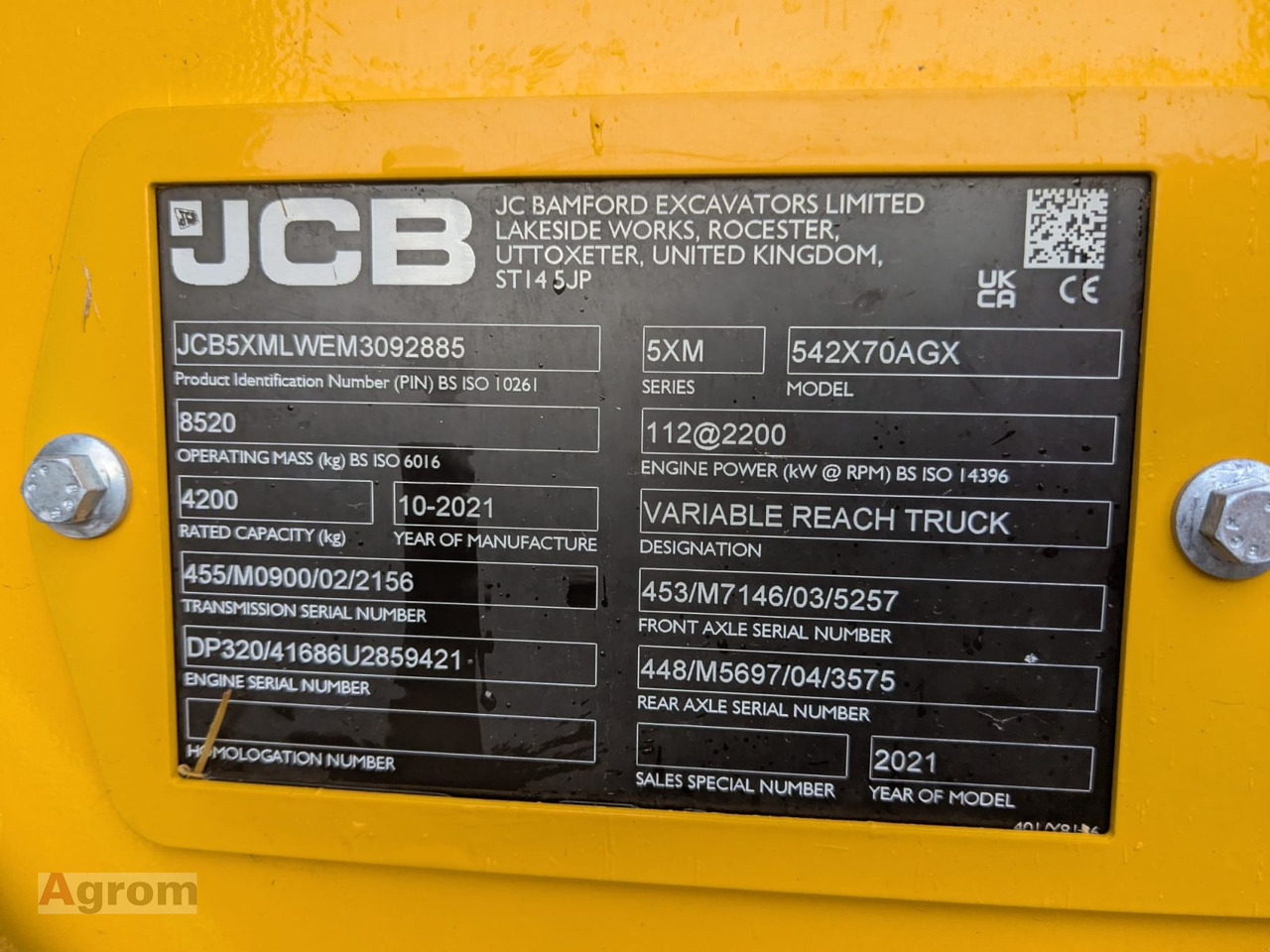 Chariot télescopique JCB 542-70 AGRI XTRA: photos 9