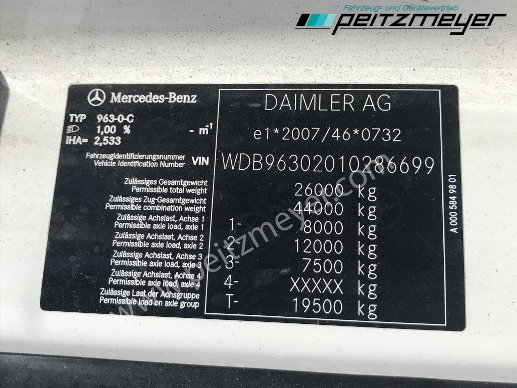 Camion pour le transport de boissons MERCEDES-BENZ Actros 2545 LL Böse Schwenkwand + 2,5 t. LBW BÄR: photos 29