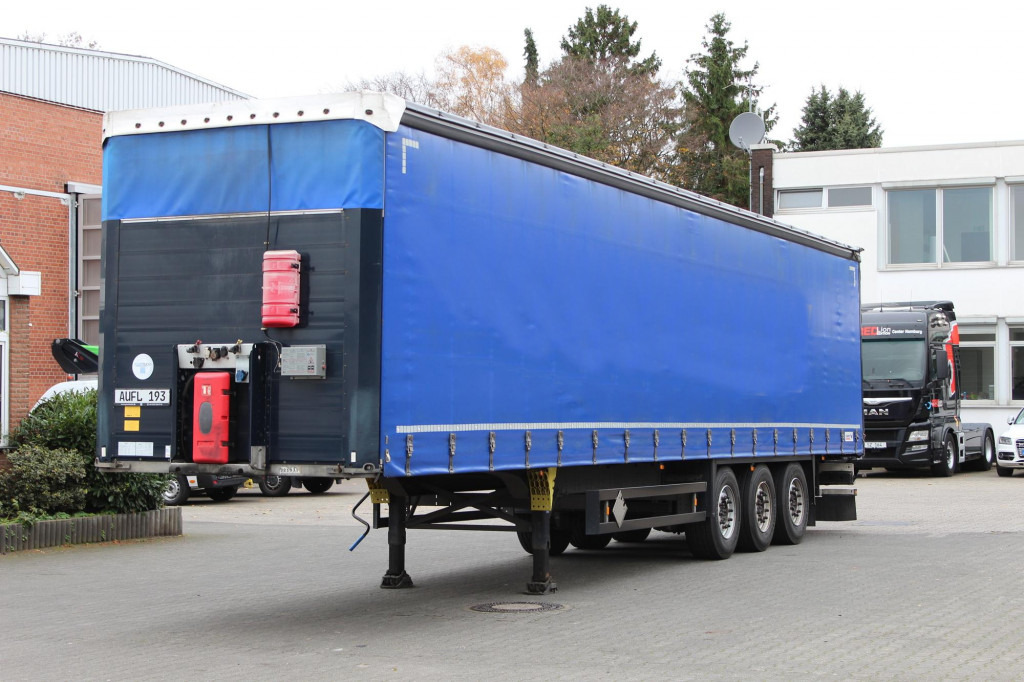 SCHMITZ Plane Edscha Liftachse Pal.-Kasten Lenkachse - Semi-remorque rideaux coulissants: photos 1 SCHMITZ Plane Edscha Liftachse Pal.-Kasten Lenkachse - Semi-remorque rideaux coulissants: photos 1