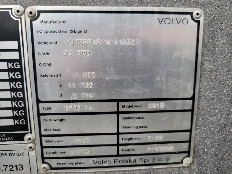 Bus interurbain VOLVO B12BLE 8700 KLIMA, 8.2010, EURO 5, RAMP, 58 seats, 14,7m: photos 24