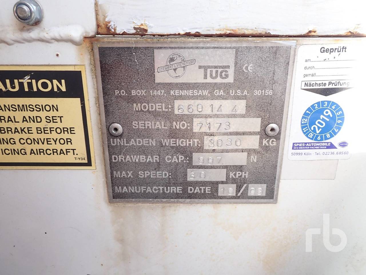 STEWART STEVENSON TUG Beltloader TUG 660-144 - Tapis à bagages: photos 3 STEWART STEVENSON TUG Beltloader TUG 660-144 - Tapis à bagages: photos 3