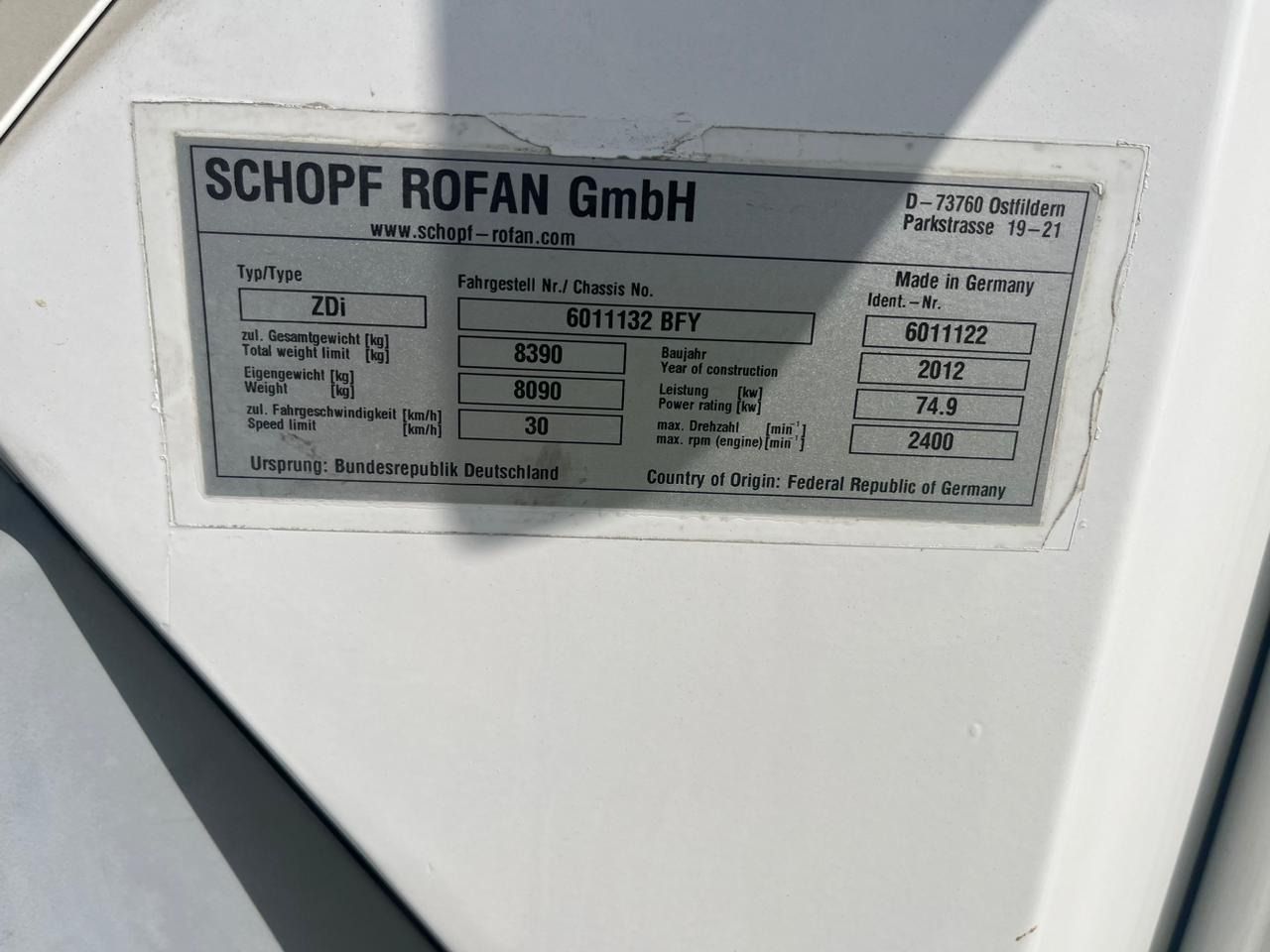 Schopf Rofan ZDi Diesel Tractor 8Tons - Tracteur d'avions: photos 4 Schopf Rofan ZDi Diesel Tractor 8Tons - Tracteur d'avions: photos 4