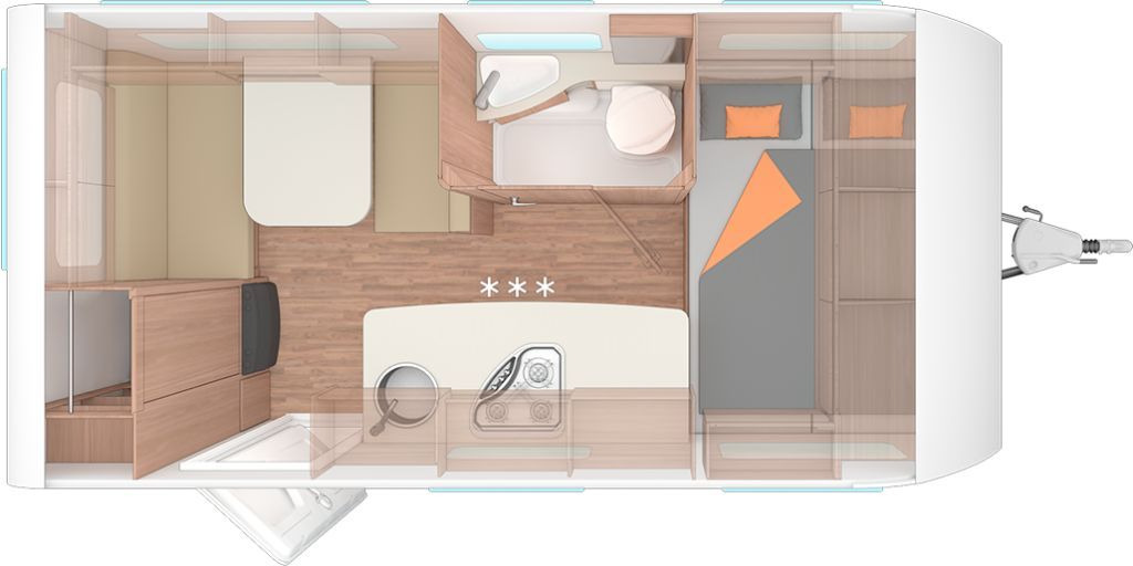 Weinsberg CaraOne 420 QD Auflastung 1350 kg - Caravane: photos 2 Weinsberg CaraOne 420 QD Auflastung 1350 kg - Caravane: photos 2