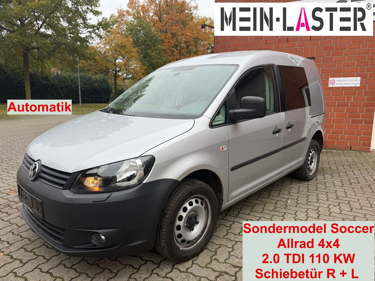 Volkswagen Caddy 2.0 TDI Kasten Soccer 4Motion Automatik - Fourgonnette: photos 1 Volkswagen Caddy 2.0 TDI Kasten Soccer 4Motion Automatik - Fourgonnette: photos 1