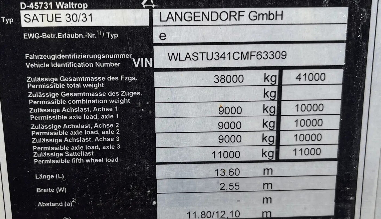Langendorf SATUE 30/31 SATUE 30/31, Radmulden, Baggerbett, hydr. Rampen, Nachlauflenkachse - Semi-remorque surbaissé: photos 5 Langendorf SATUE 30/31 SATUE 30/31, Radmulden, Baggerbett, hydr. Rampen, Nachlauflenkachse - Semi-remorque surbaissé: photos 5