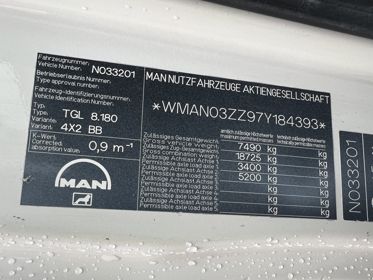 MAN TGL 8.180 4X2 BB TGL 8.180 4X2 BB, Meiller Kipper - Camion benne: photos 5 MAN TGL 8.180 4X2 BB TGL 8.180 4X2 BB, Meiller Kipper - Camion benne: photos 5