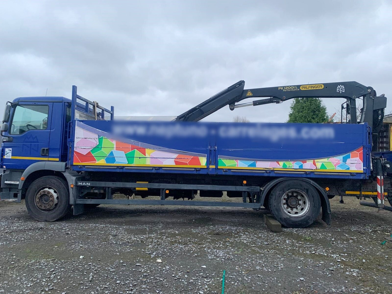 Camion grue, Camion plateau MAN TGM 18.290 4x2 BL mit MOTORSCHADEN! TGM 18.290 4x2 BL, Heckkran Palfinger PK12001L, MOTORSCHADEN!: photos 7