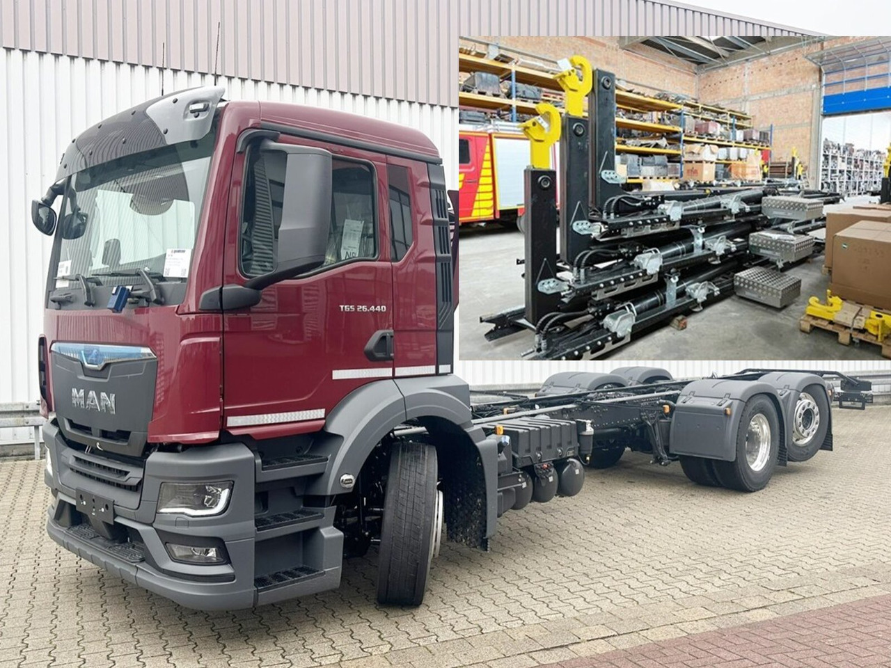 MAN TGS 26.440 6x2-4 LL CH TGS 26.440 6x2-4 LL CH, Lenk-/Liftachse, Navi, LED - Châssis cabine: photos 1 MAN TGS 26.440 6x2-4 LL CH TGS 26.440 6x2-4 LL CH, Lenk-/Liftachse, Navi, LED - Châssis cabine: photos 1