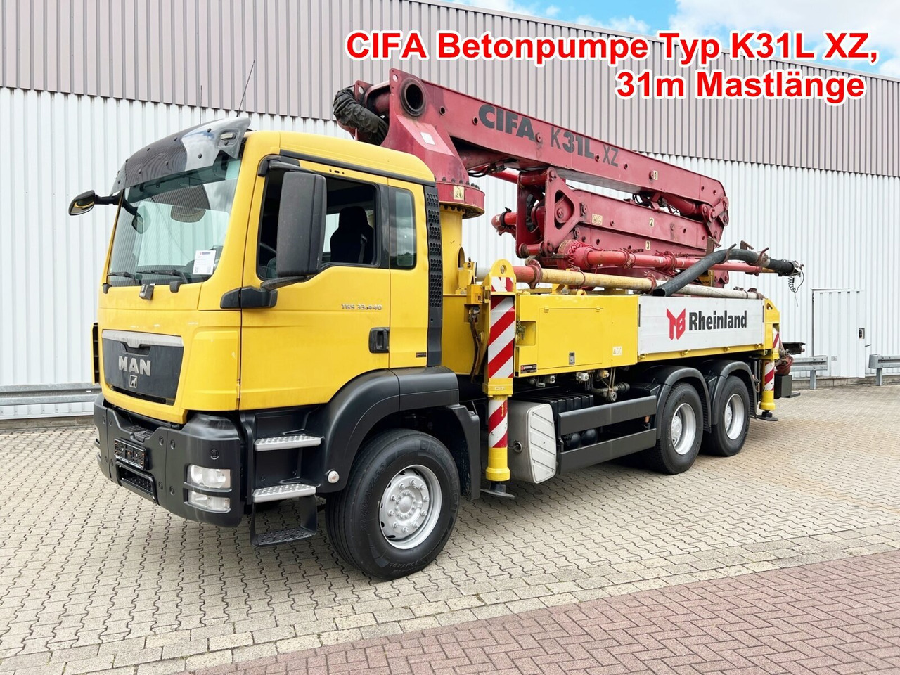 MAN TGS 33.440 6X4 BB TGS 33.440 6X4 BB, Betonpumpe CIFA K31L XZ, 31m Mast - Camion pompe: photos 1 MAN TGS 33.440 6X4 BB TGS 33.440 6X4 BB, Betonpumpe CIFA K31L XZ, 31m Mast - Camion pompe: photos 1