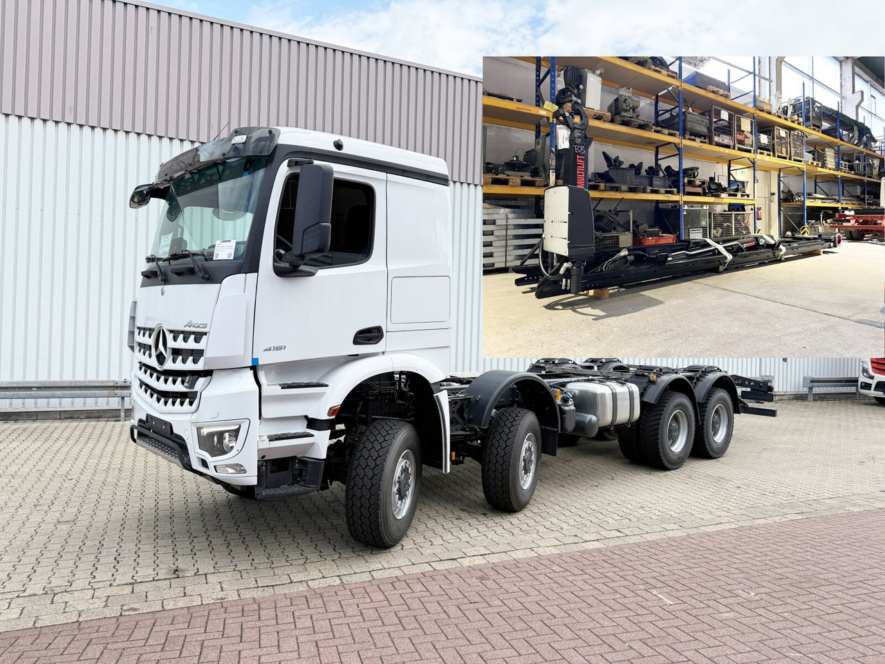 Camion ampliroll neuf Mercedes-Benz Arocs 4151 AK 8x8/4 Arocs 4151 AK 8x8/4, Hiab Abrollanlage Ultima 26S59, Retarder, Navi, MultimediaCockpit,: photos 1