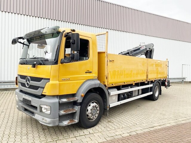 Mercedes-Benz Axor 1833 L 4x2 Axor 1833 L 4x2 mit Heckkran Hiab XS 133 K-2 - Camion grue, Camion plateau: photos 1 Mercedes-Benz Axor 1833 L 4x2 Axor 1833 L 4x2 mit Heckkran Hiab XS 133 K-2 - Camion grue, Camion plateau: photos 1