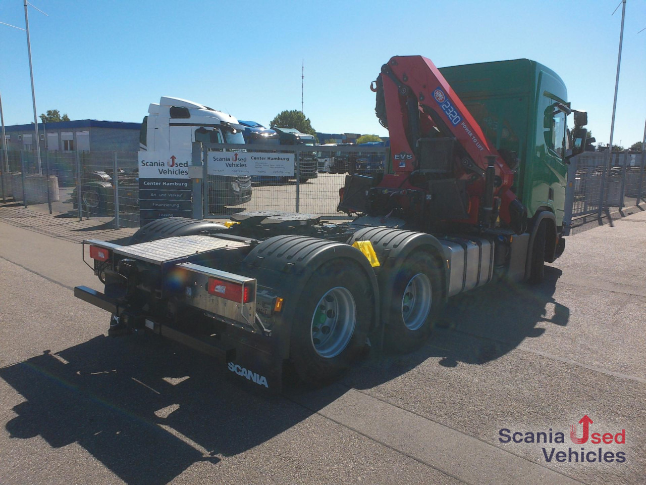 Tracteur routier SCANIA R 450 B6x4NA mit Kran HMF 2320-K-RCS 23mtr.: photos 8